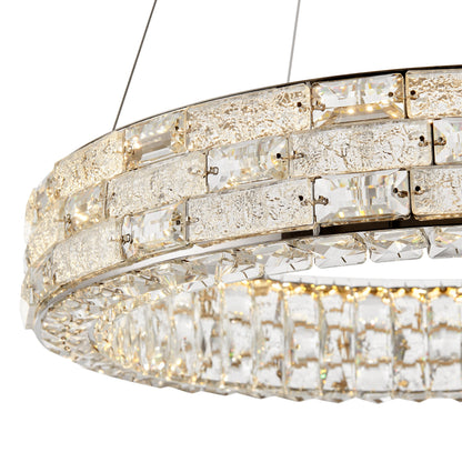 1 Ring Crystal Chandelier // Chrome