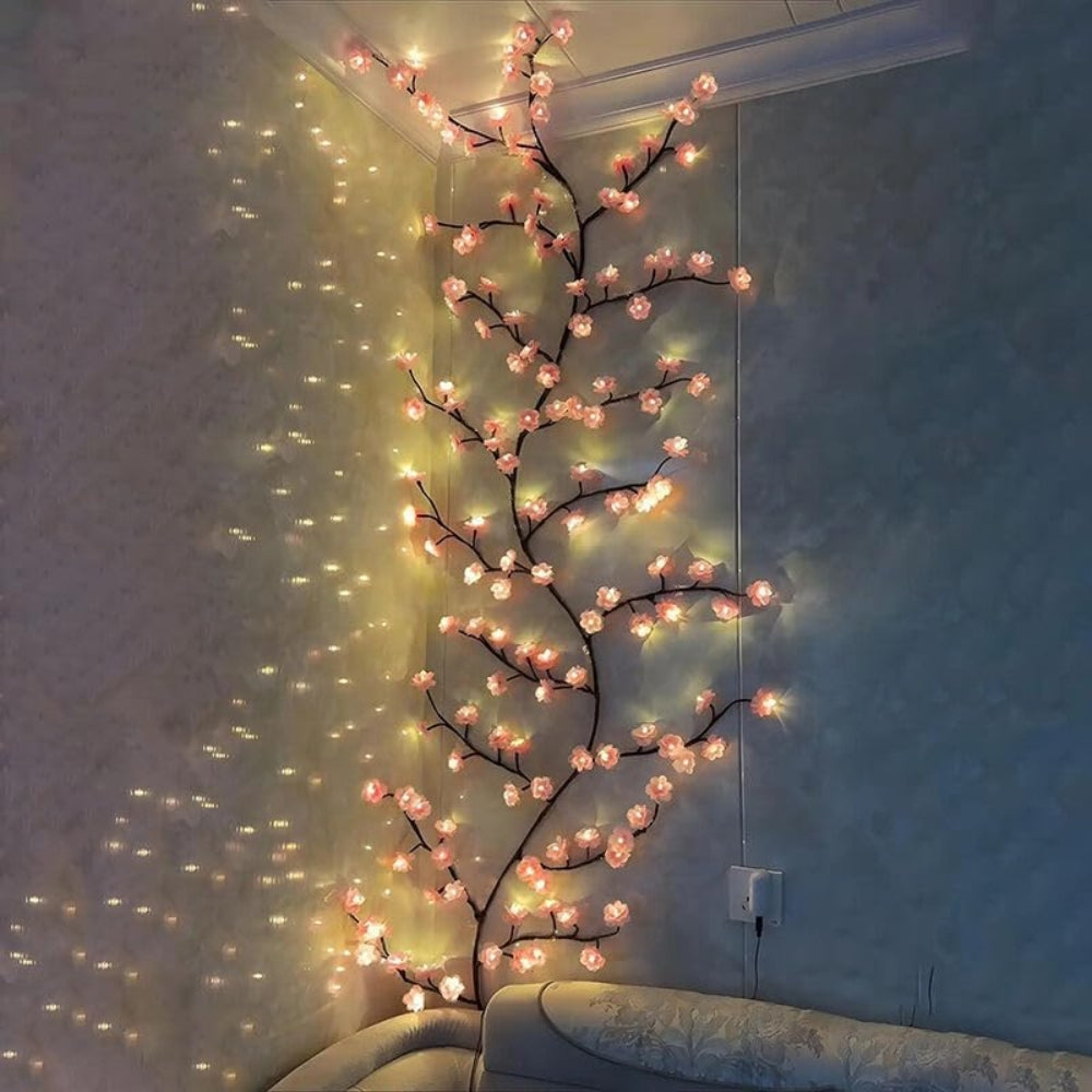 USB Powered Cherry Blossom Branch Lights 96LEDs String Lights_0