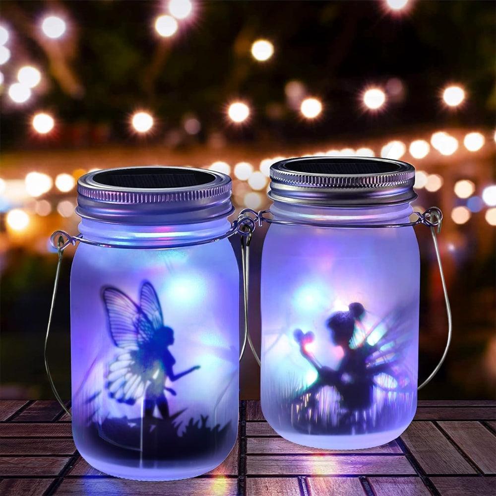 Solar Mason Jar Light Solar Lantern Fairy Lights Hanging Standing Solar Lamp_1