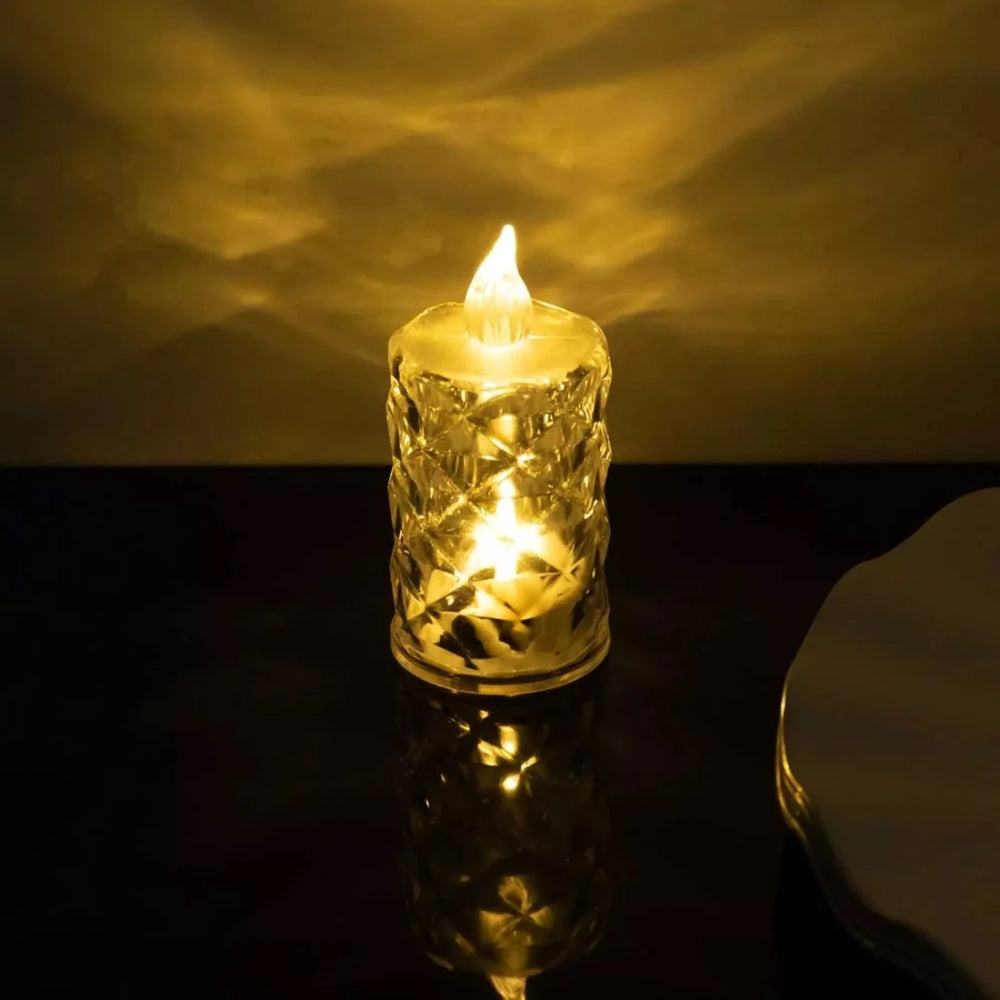 Crystal Candles LED Light Transparent Flameless Battery Power Lantern Night Lamp_4