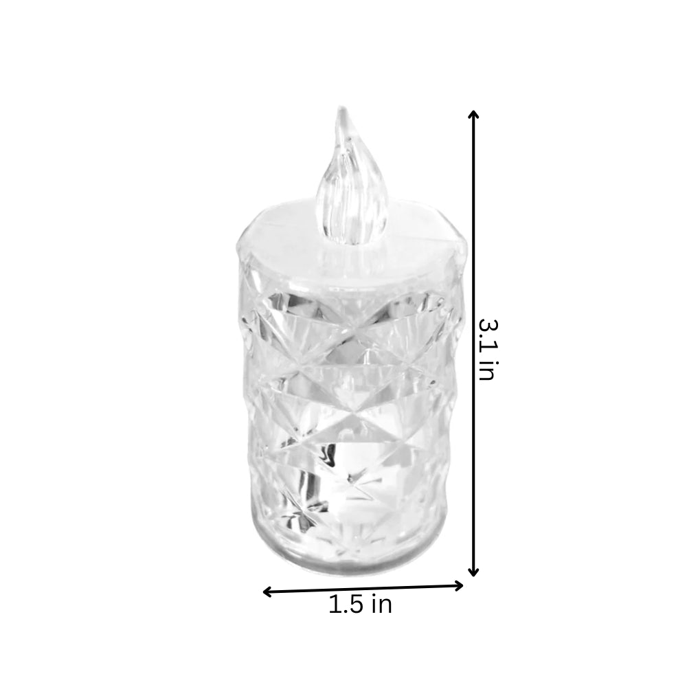 Crystal Candles LED Light Transparent Flameless Battery Power Lantern Night Lamp_8