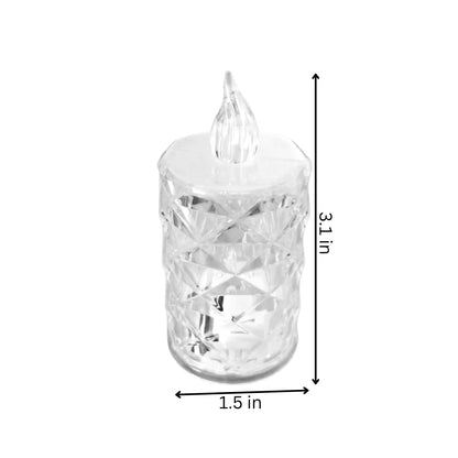 Crystal Candles LED Light Transparent Flameless Battery Power Lantern Night Lamp_8